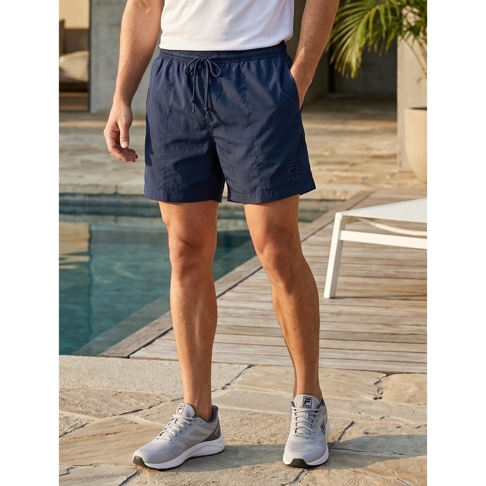 Fila Vintage Athletic Shorts Men's Size M Embroidered Logo Navy Blue‎ Hong Kong